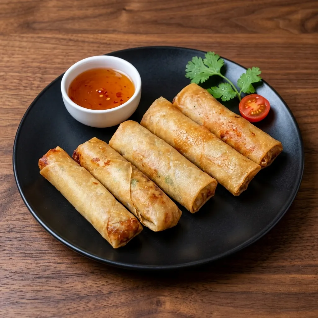 Fresh Vietnamese appetizers and spring rolls at Dak Land Restaurant