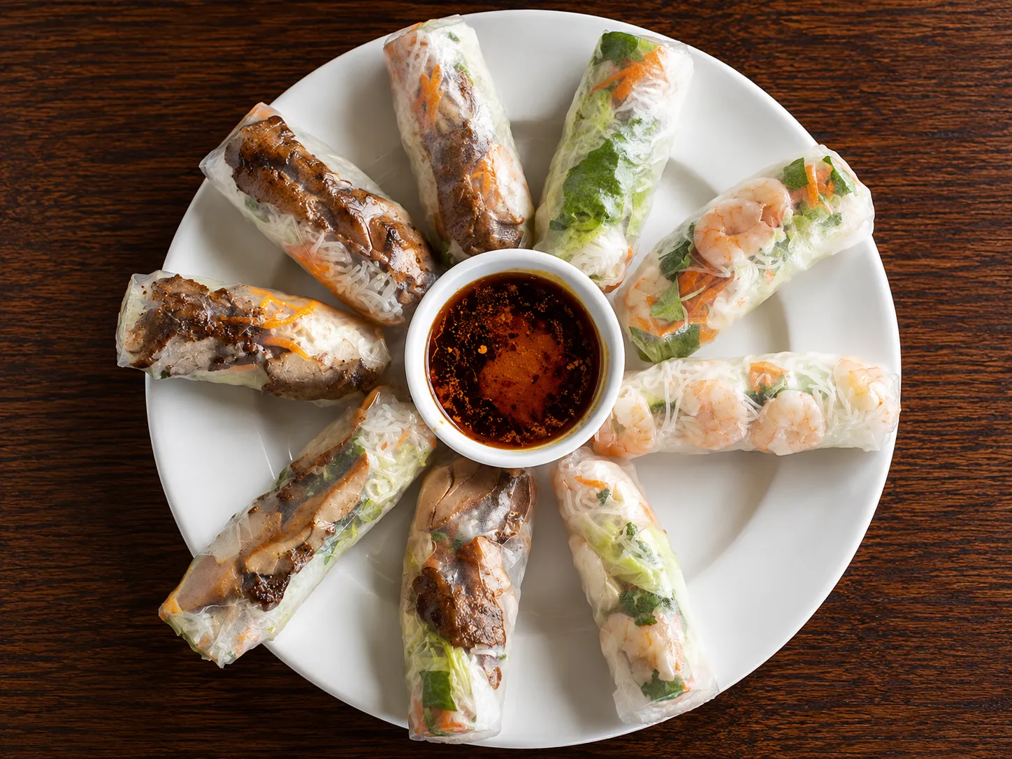 Vietnamese fresh spring rolls at Dak Land Restaurant in Warman, SK